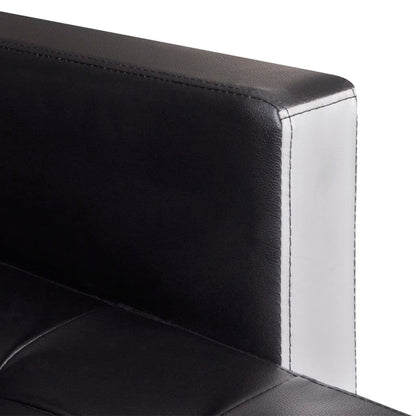 Divano Letto a L in Similpelle Nero | homemem39