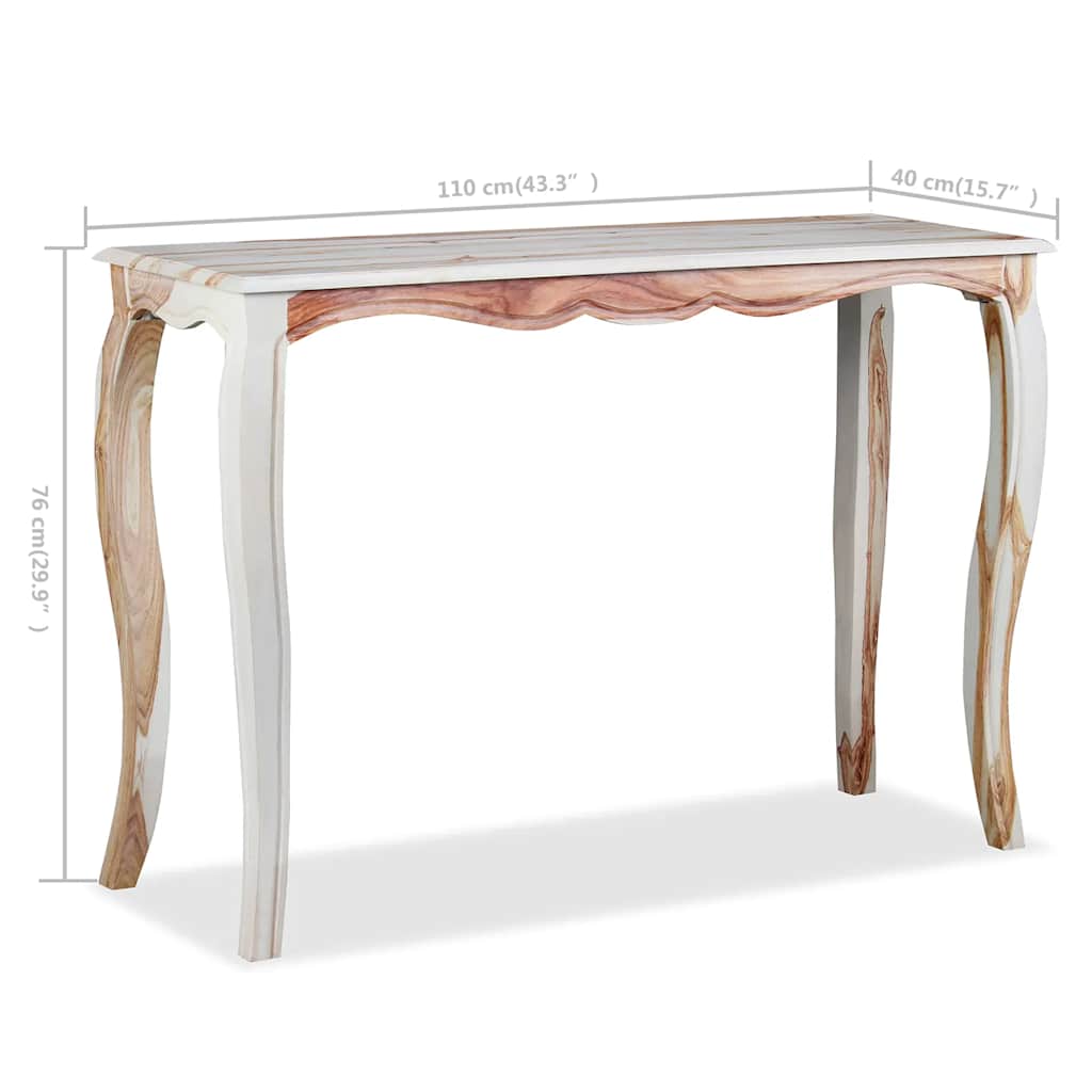 Tavolo Consolle in Legno Massello di Acacia 110x40x76 cm - homemem39