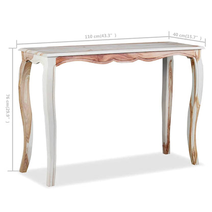 Tavolo Consolle in Legno Massello di Acacia 110x40x76 cm - homemem39