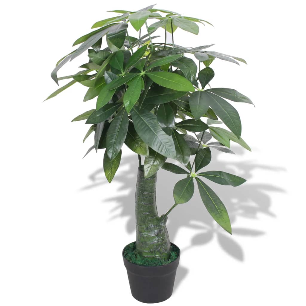 Pachira Acquatica Pianta Artificiale con Vaso 85 cm Verde - homemem39