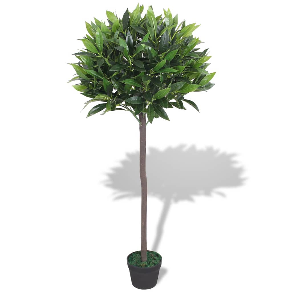 Albero di Alloro Pianta Artificiale con Vaso 125 cm Verde - homemem39