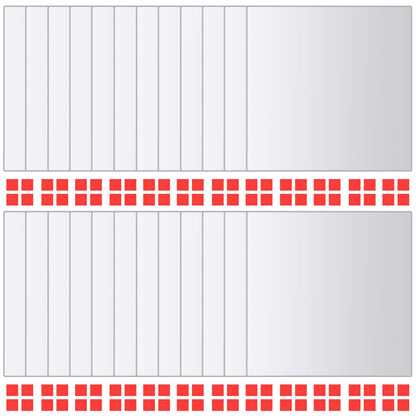 24 Pz Piastrelle a Specchio Quadrate in Vetro - homemem39