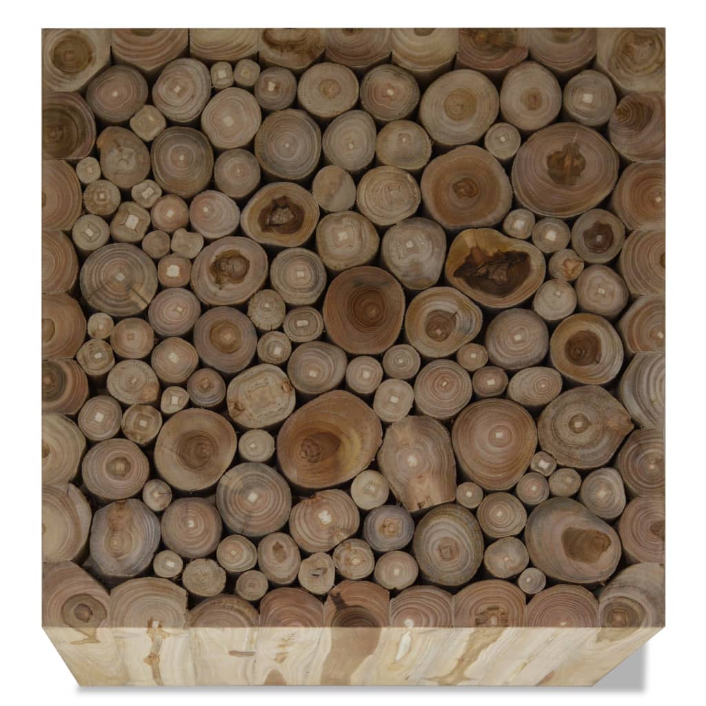 Tavolino da Salotto in Legno di Teak Autentico 50x50x35 cm