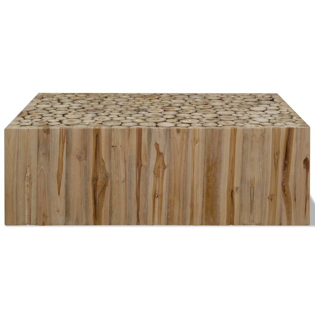 Tavolino da Salotto in Legno di Teak Autentico 90x50x30 cm