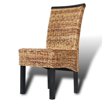 Sedie da Pranzo 6 pz in Abaca e Legno Massello di Mango | homemem39