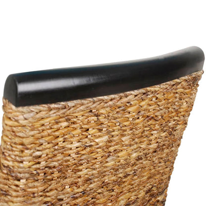 Sedie da Pranzo 6 pz in Abaca e Legno Massello di Mango | homemem39