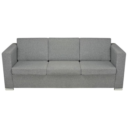 2 Pz Set di Divani in Stoffa Grigio Chiaro - homemem39