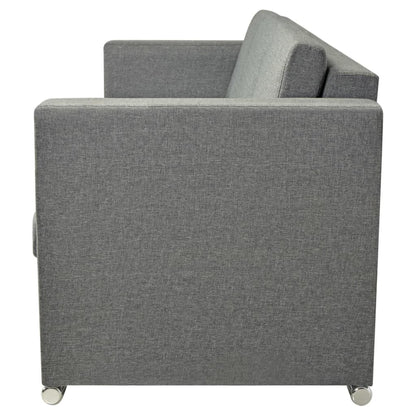 2 Pz Set di Divani in Stoffa Grigio Chiaro - homemem39