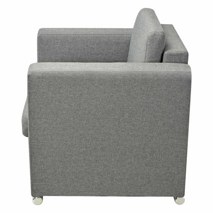 3 Pz Set di Divani in Stoffa Grigio Chiaro | homemem39