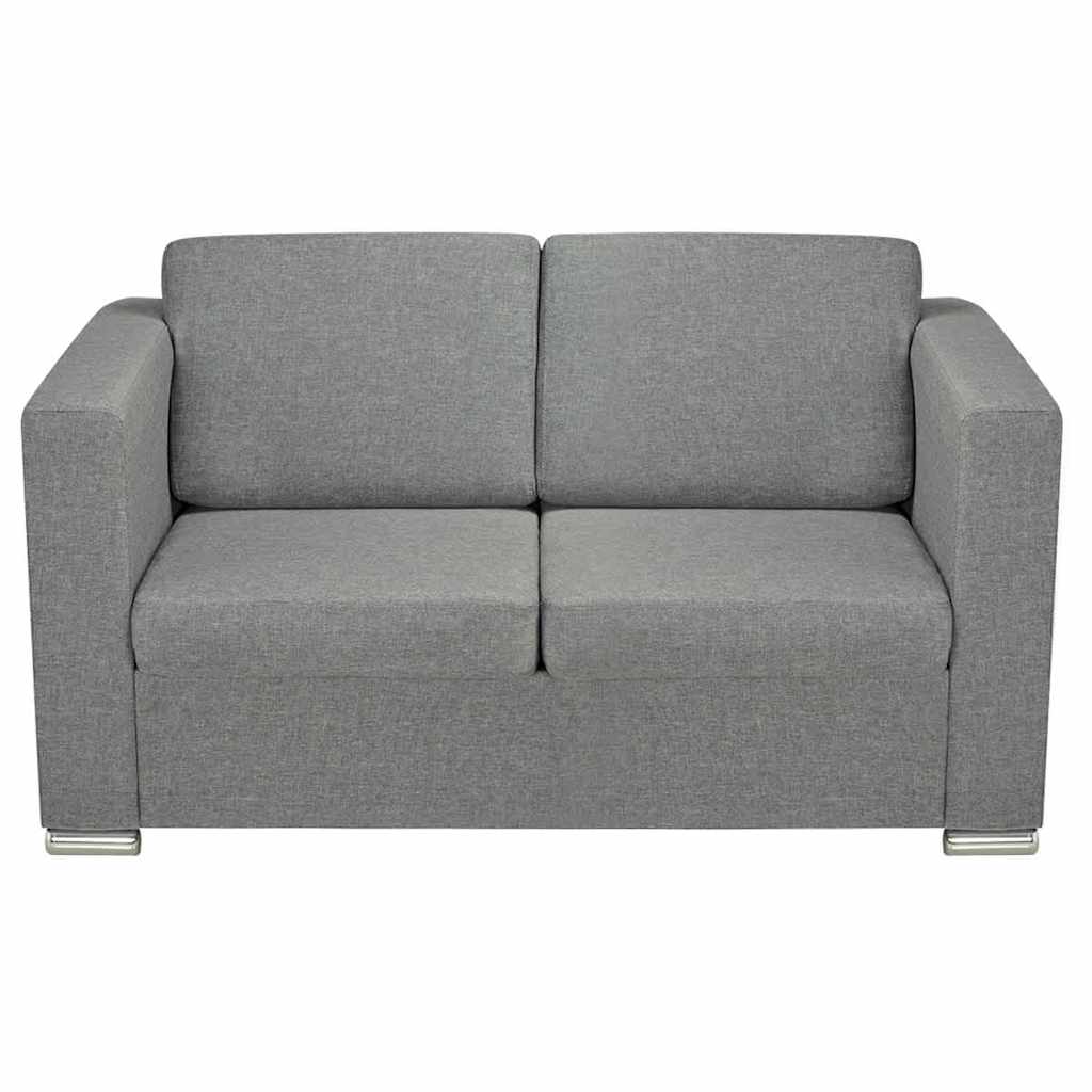 3 Pz Set di Divani in Stoffa Grigio Chiaro | homemem39