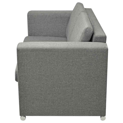 3 Pz Set di Divani in Stoffa Grigio Chiaro | homemem39