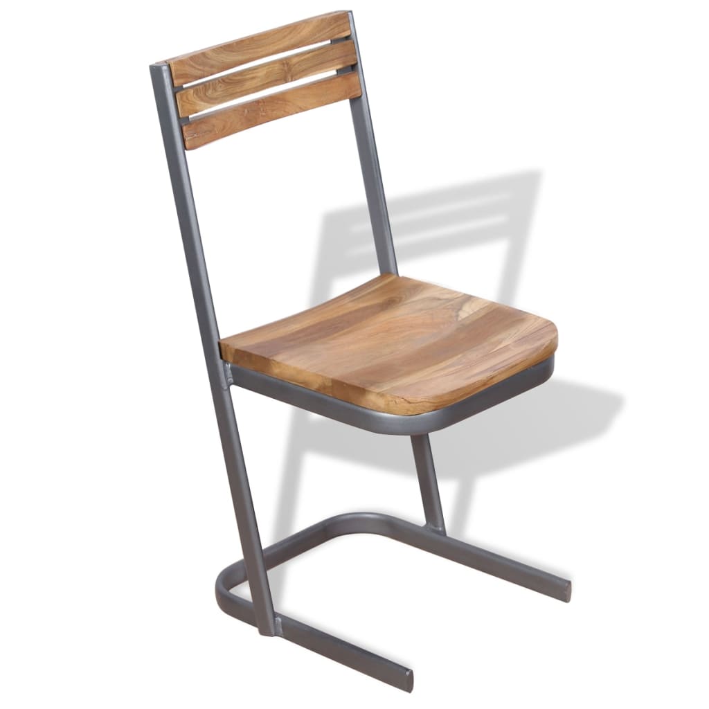 Sedie da Pranzo 4 pz in Legno Massello di Teak | homemem39