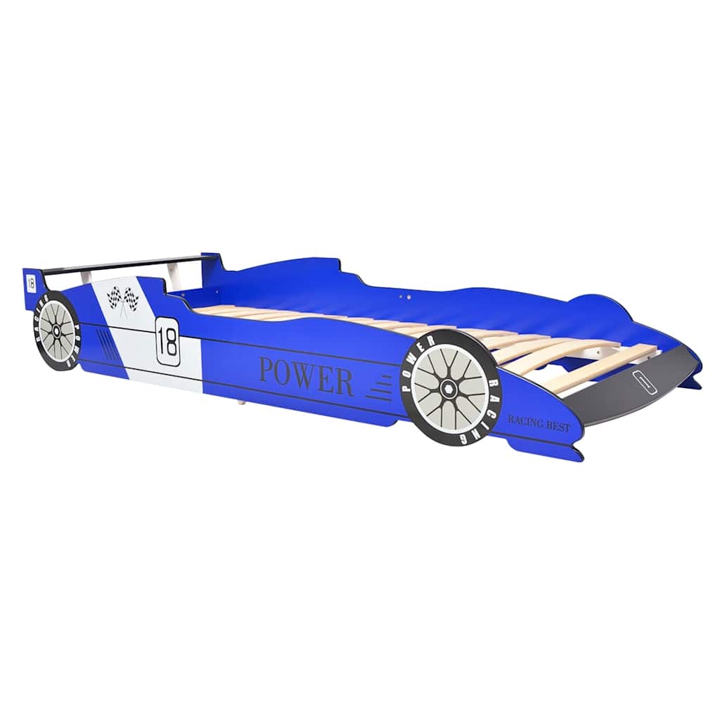 Letto Bambini Auto da Corsa 90x200 cm Blu - homemem39
