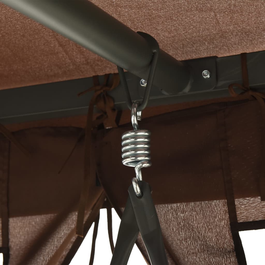 Gazebo Convertibile Panchina a Dondolo Caffè | homemem39