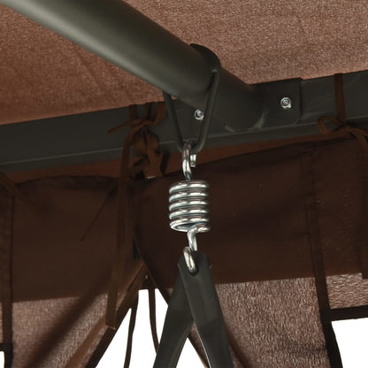 Gazebo Convertibile Panchina a Dondolo Caffè | homemem39