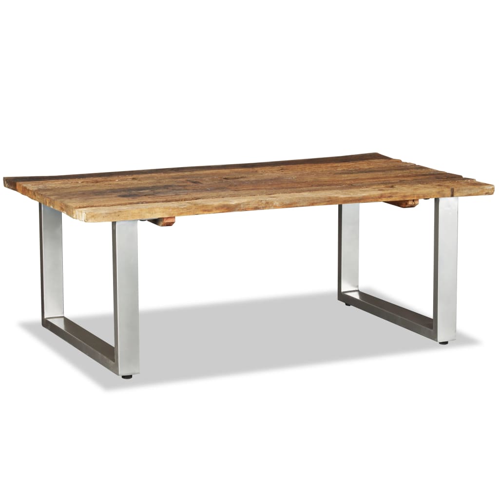Tavolino da Salotto in Legno Massello Recuperato 100x60x38 cm | homemem39