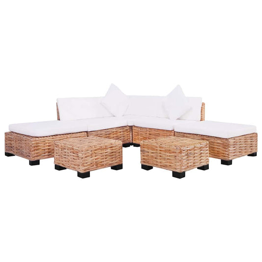 Set Divano 18 pz in Rattan Naturale