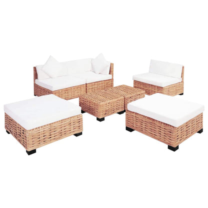 Set Divano 18 pz in Rattan Naturale | homemem39