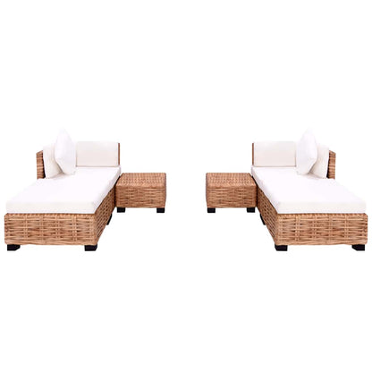 Set Divano 16 pz in Rattan Naturale | homemem39