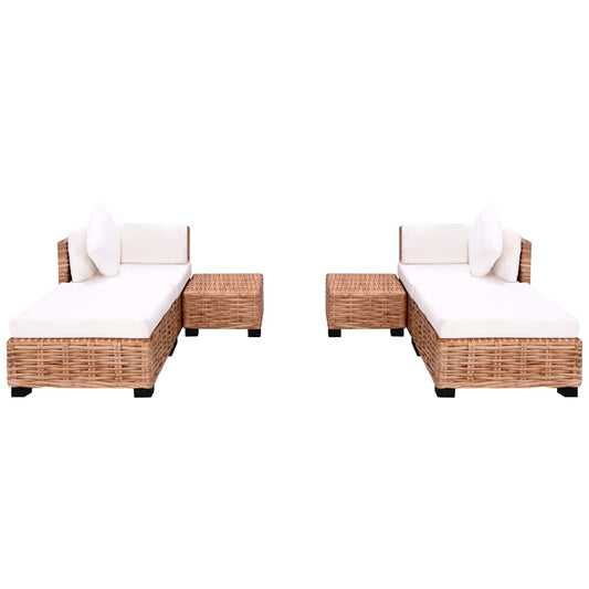 Set Divano 16 pz in Rattan Naturale | homemem39