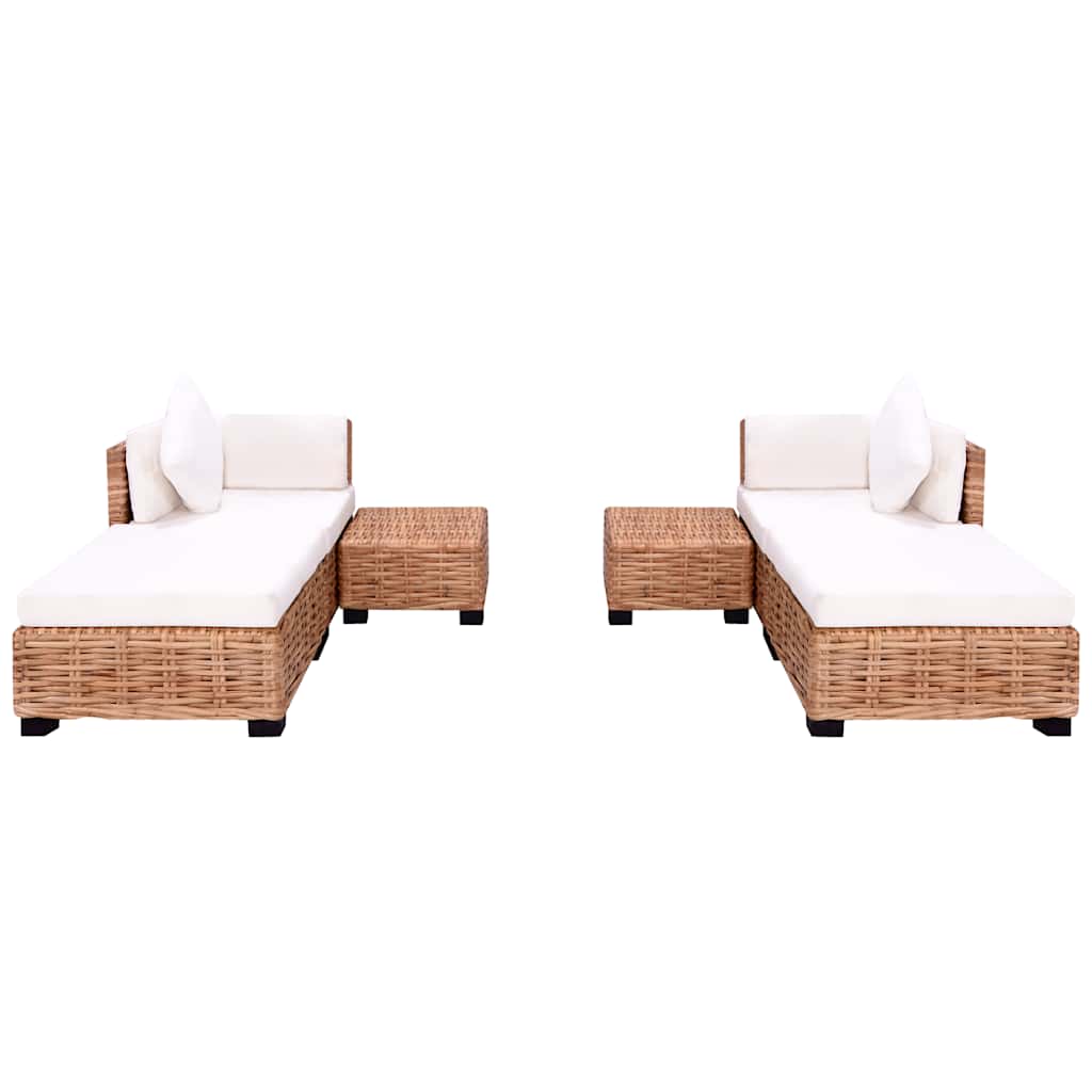 Set Divano 16 pz in Rattan Naturale - homemem39