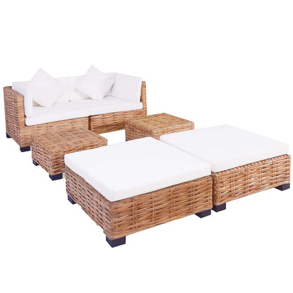 Set Divano 16 pz in Rattan Naturale | homemem39