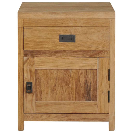 Comodino in Legno Massello di Teak 40x30x50 cm