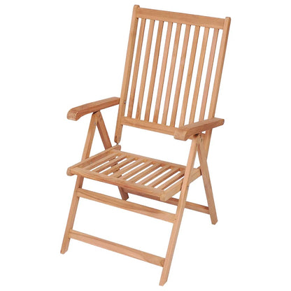 Sedie Reclinabili Pieghevoli 2 pz in Legno Massello di Teak