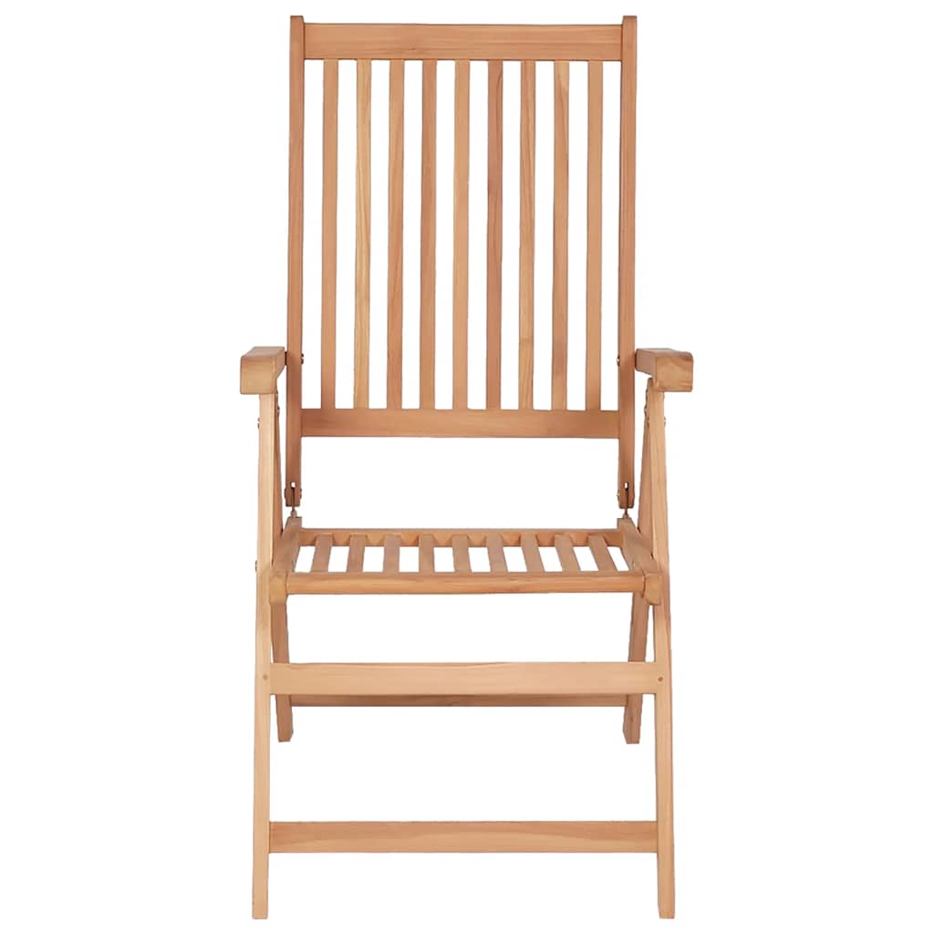 Sedie Reclinabili Pieghevoli 2 pz in Legno Massello di Teak