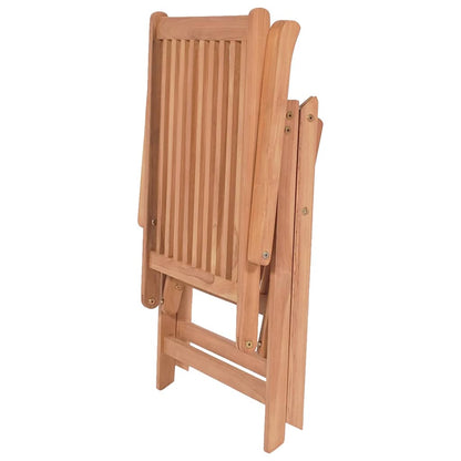 Sedie Reclinabili Pieghevoli 2 pz in Legno Massello di Teak