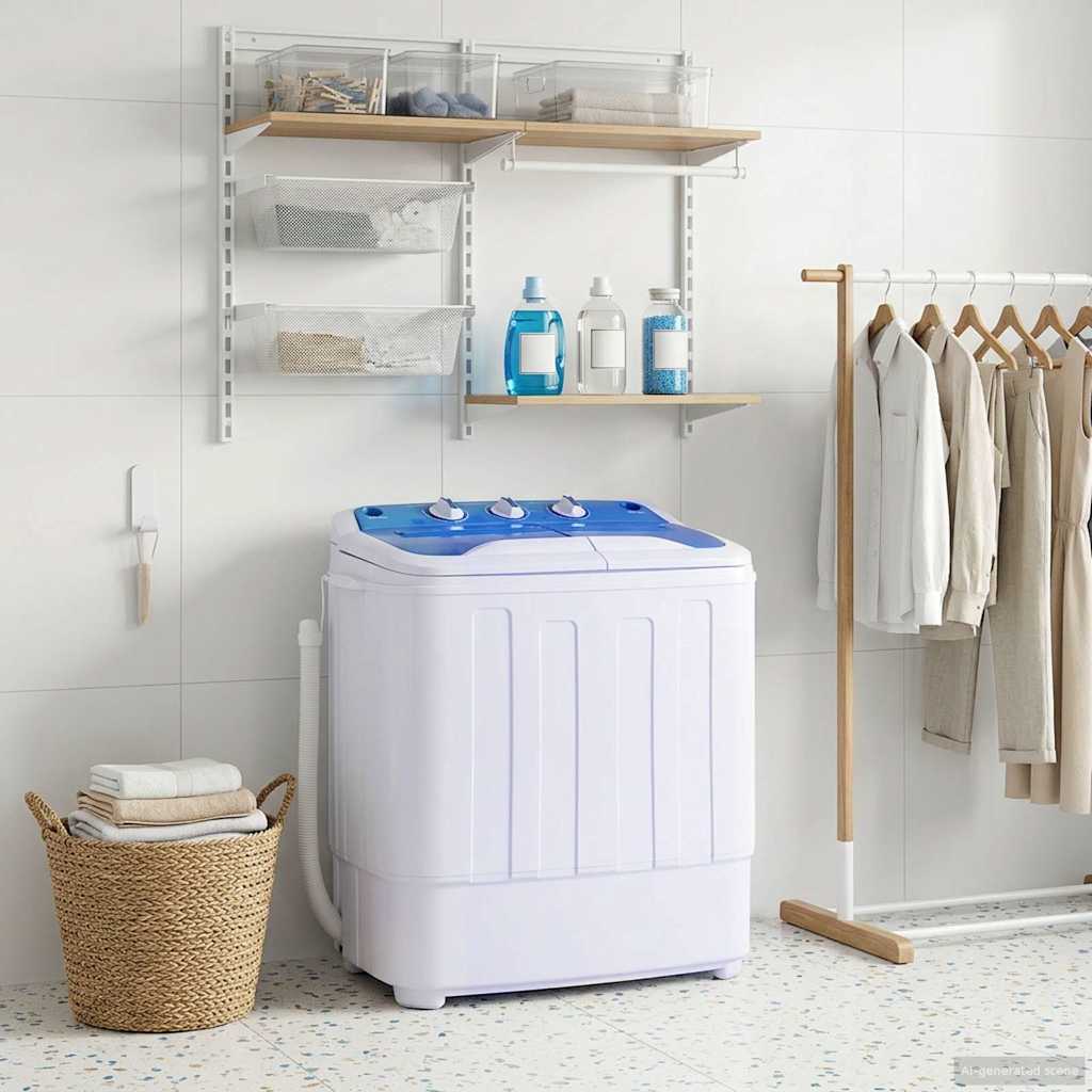 Mini Lavatrice a Vaschetta Doppia 5,6 kg
