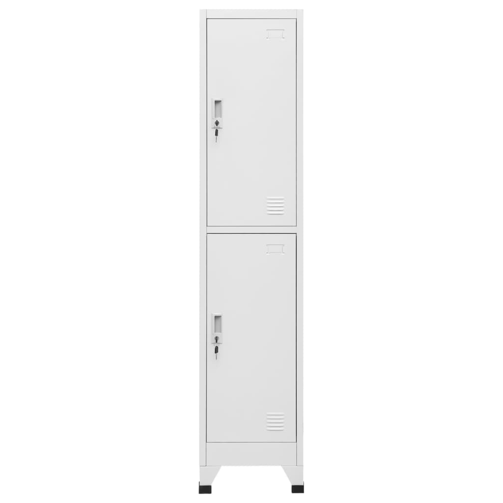 Armadietto a Chiave a 2 Scomparti 38x45x180 cm - homemem39