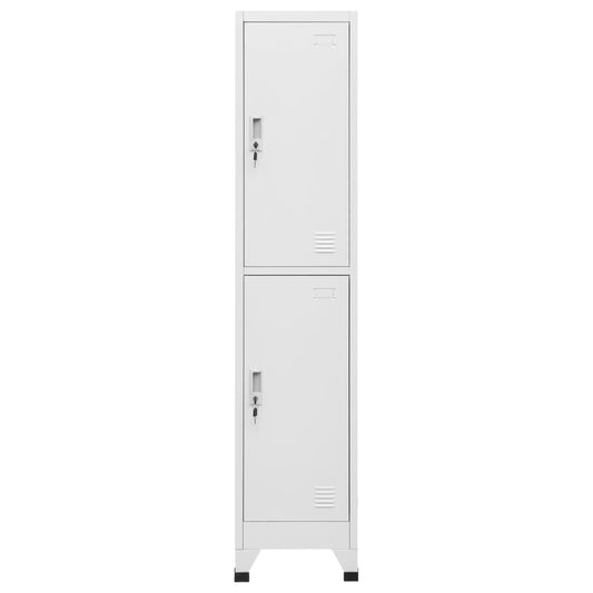 Armadietto a Chiave a 2 Scomparti 38x45x180 cm - homemem39