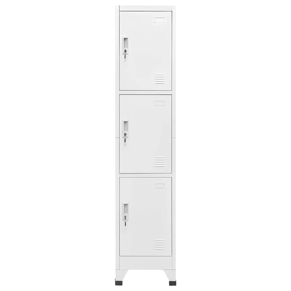 Armadietto a Chiave a 3 Scomparti 38x45x180 cm