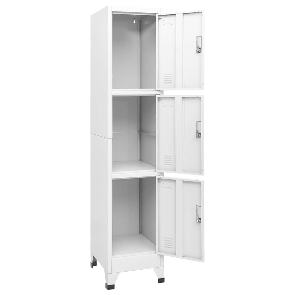 Armadietto a Chiave a 3 Scomparti 38x45x180 cm | homemem39