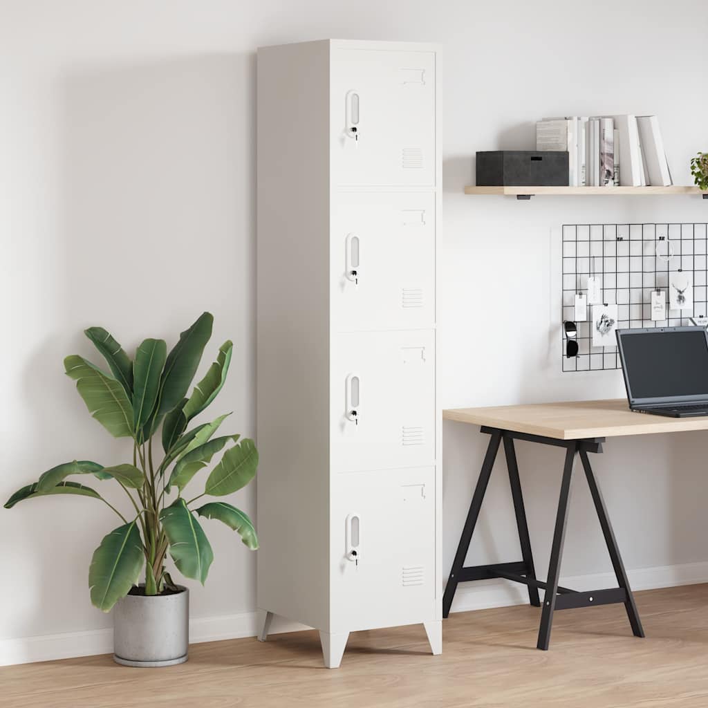 Armadietto a Chiave a 4 Scomparti 38x45x180 cm