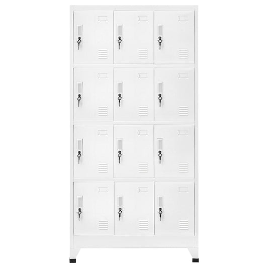 Armadietto a Chiave con 12 Scomparti 90x45x180 cm