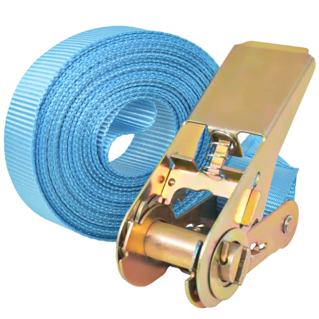 Cinghie d’Ancoraggio 10 pz a Cricchetto 0,8 T 4mx25mm Blu | homemem39