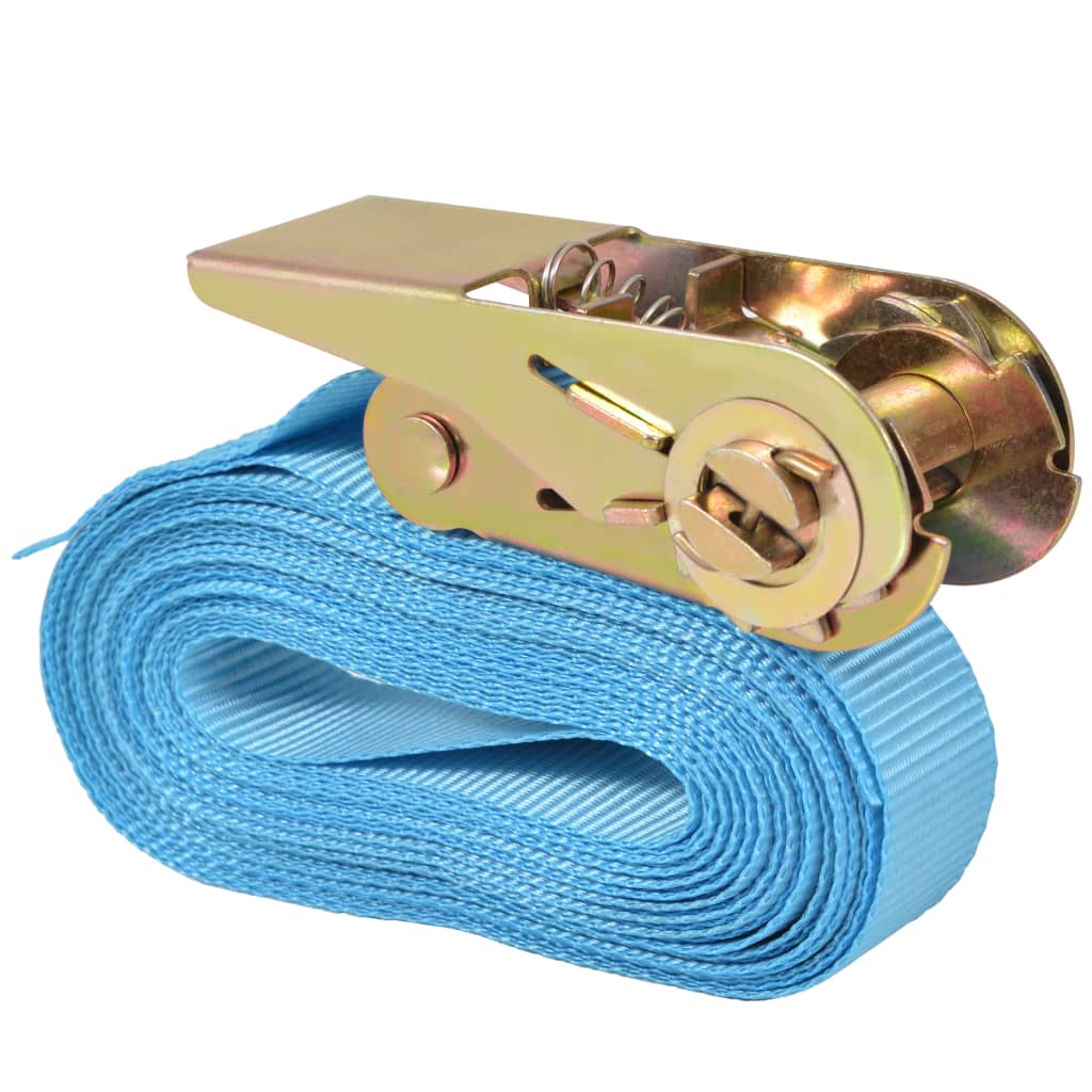 Cinghie d’Ancoraggio 10 pz a Cricchetto 0,8 T 4mx25mm Blu | homemem39