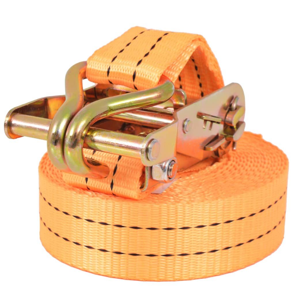 Cinghie d'Ancoraggio 10 pz a Cricchetto 1 T 6mx38mm Arancione | homemem39