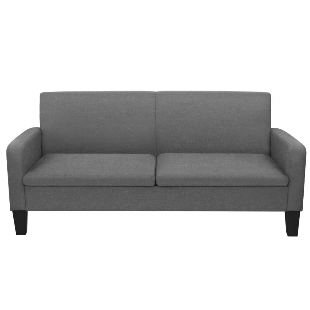 Divano a 3 Posti 180x65x76 cm Grigio Scuro | homemem39