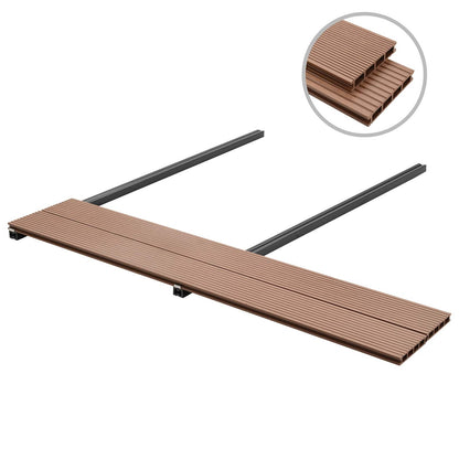 Pavimento da Deck 4 pcs Marrone WPC | homemem39