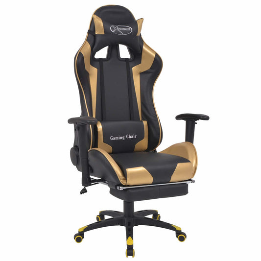 Sedia da gaming Oro 70 x 71 x 136 cm Pelle Artificiale