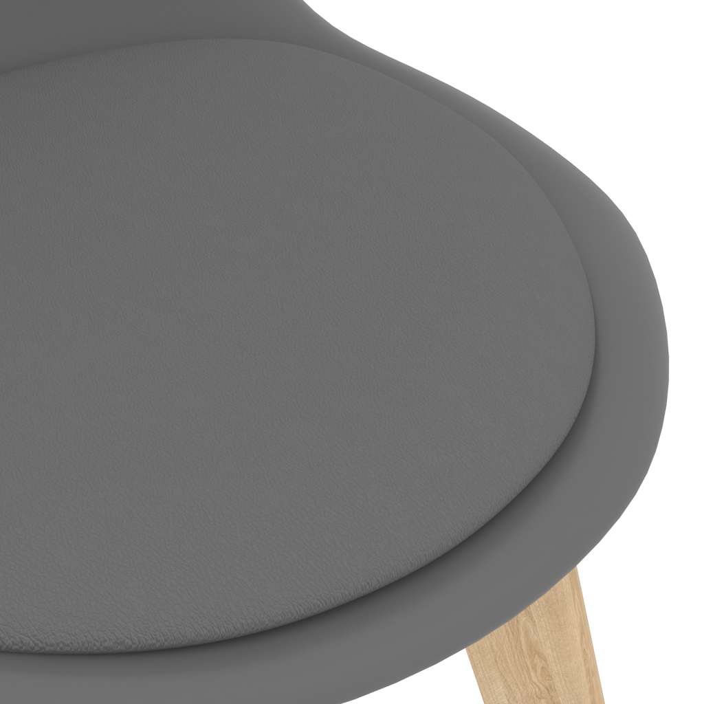 Sedie da Pranzo 4 pz Grigie in Plastica | homemem39
