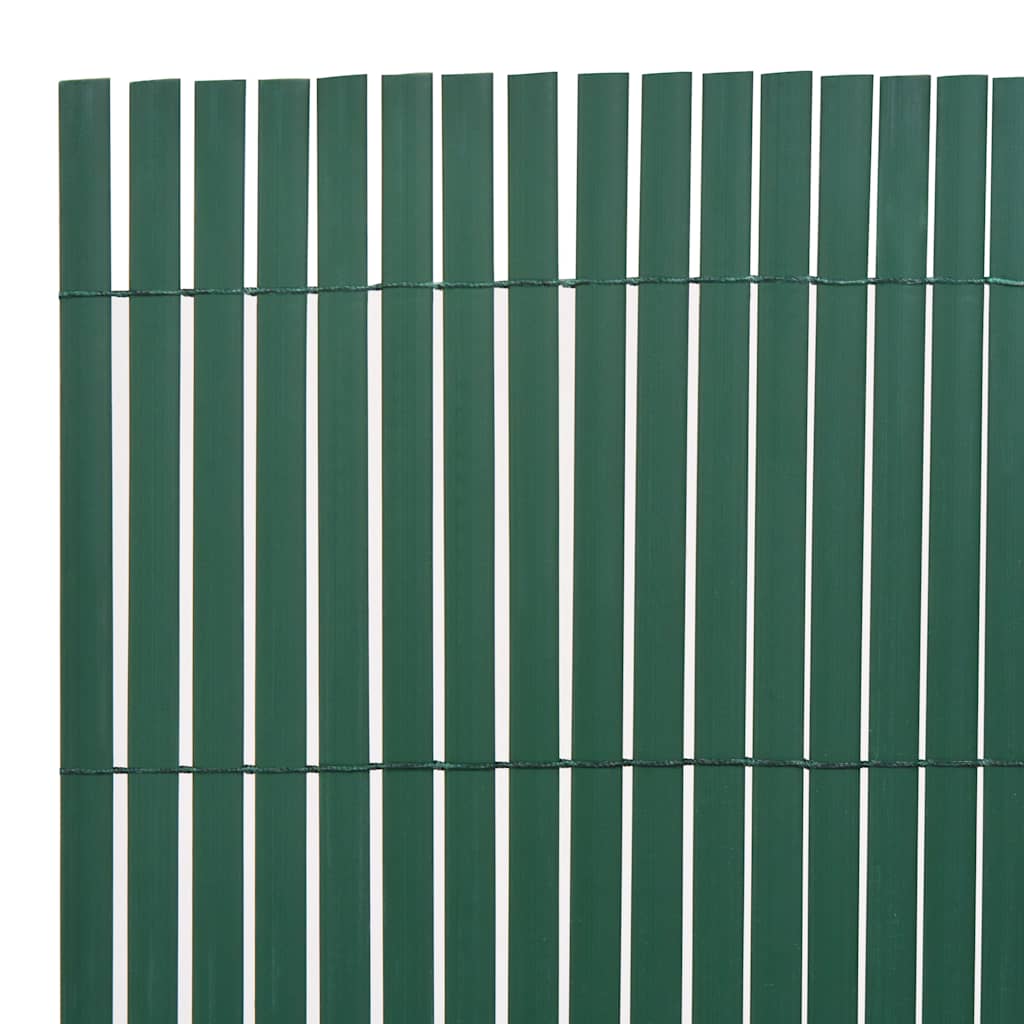 Double Sided Garden Fence in PVC 90x300 cm Green