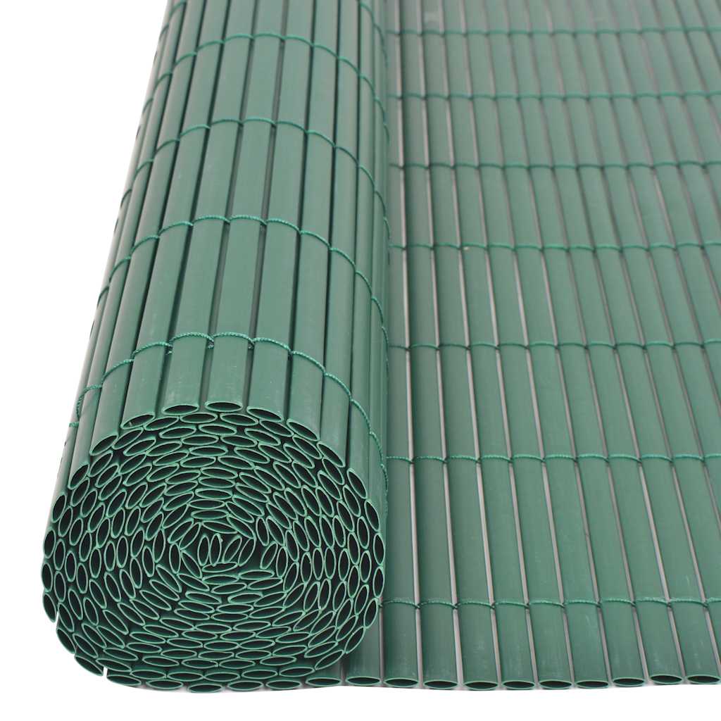 Double Sided Garden Fence in PVC 90x300 cm Green