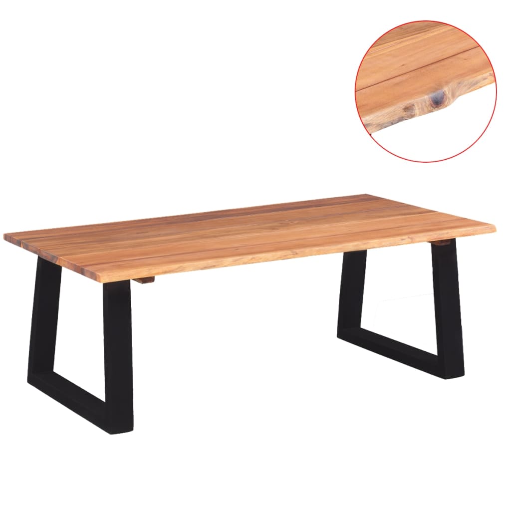 Tavolino da Salotto in Legno Massello di Acacia 110x60x40 cm | homemem39