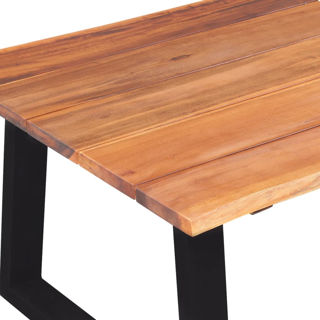 Tavolino da Salotto in Legno Massello di Acacia 110x60x40 cm | homemem39