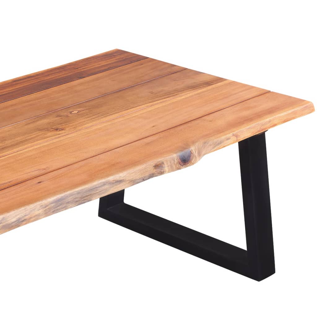 Tavolino da Salotto in Legno Massello di Acacia 110x60x40 cm | homemem39