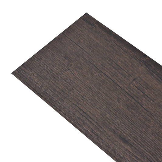 Listoni Pavimentazione Autoadesivi PVC 5,02m² 2mm Marrone Scuro - homemem39